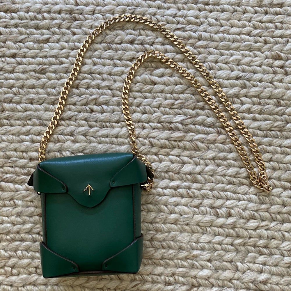 Manu Atelier Emerald Green Mini Pristine Bag